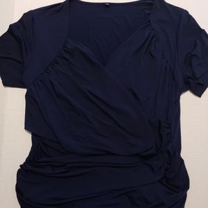 Ruched Wrap Blouse NWOT